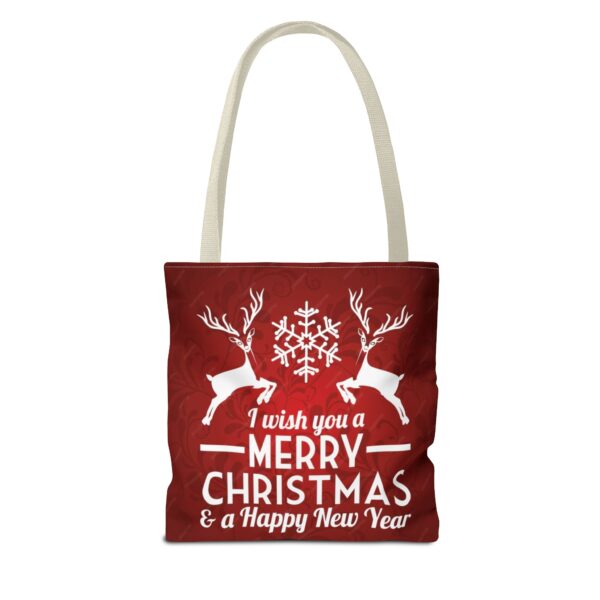 christmas and new year tote bag