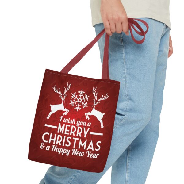 christmas and new year tote bag