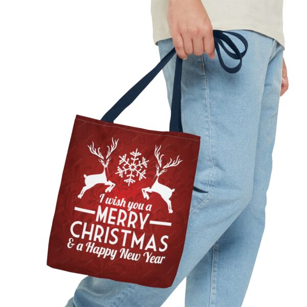 christmas and new year tote bag