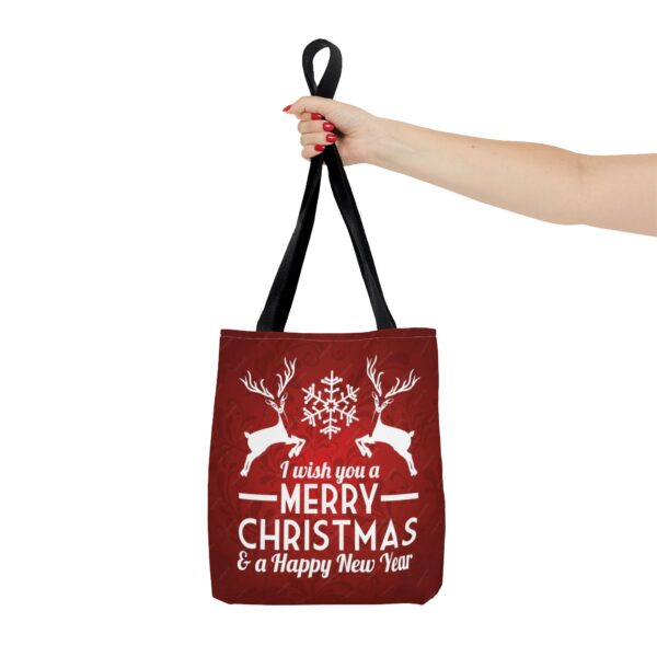 christmas and new year tote bag