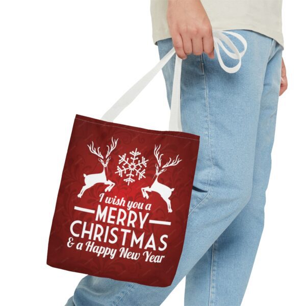 christmas and new year tote bag