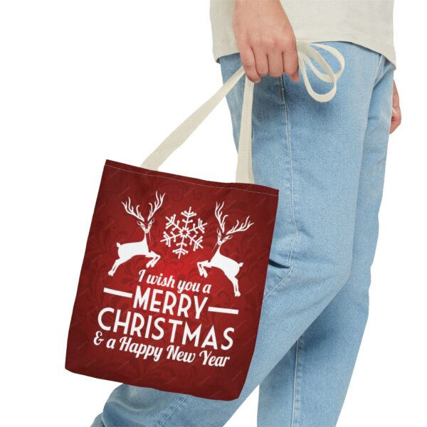 christmas and new year tote bag