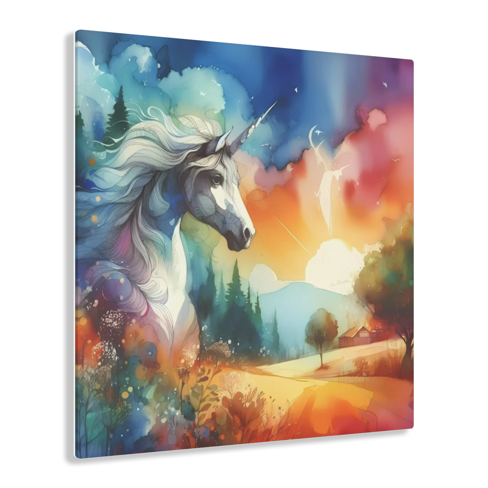 watercolor unicorn | acrylic prints